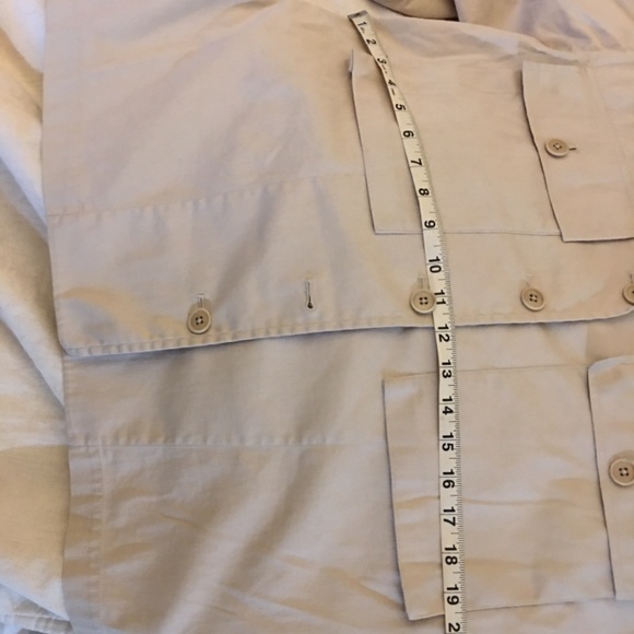 Lauren Ralph Lauren Safari Jacket Womens Size Medium Khaki Button Flap Pockets - Picture 6 of 7